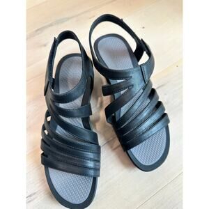 Womens Wedge Sandals Size 7 Baretraps Black Raleigh Sandal NEW